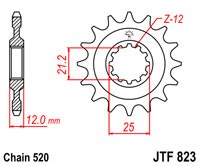 Ritzel CNC 12 13 14 15 16 Zähne (520) passend für Husaberg