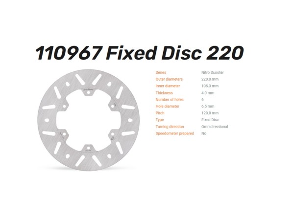 Moto-Master Bremsscheibe Nitro vorn Aprilia SR 50 125 Motard / Piaggion Typhoon 50 - 110967