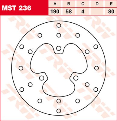TRW Lucas Bremsscheibe vorn MST 236 mit ABE passend für MBK YN 100 Ovetto Bj. 00-03
