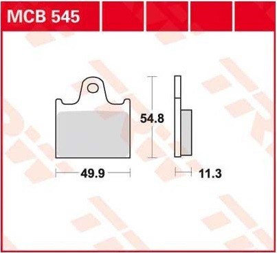 MCB545, mcb 545: Lucas Scheibenbremsbeläge hinten MCB545, mcb 545