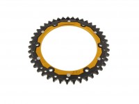 Kettenrad ZF Dual 42 43 44 45 46 Zähne gold / schwarz (530) passend für Triumph Daytona Speed Triple Kettenrad ZF Dual 42 43 44 45 46 Zähne gold / schwarz (530) passend für Triumph Daytona Speed Triple