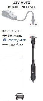 OptiMATE Tecmate Zubehör O12 (SAE) Autoverbindung (Nur Zigarettenanzünder)