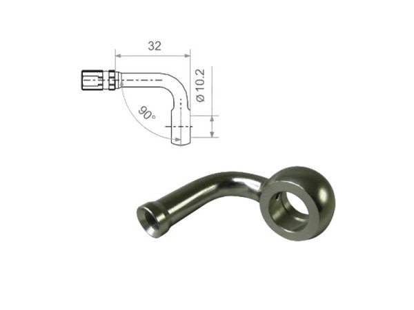 TRW Varioflex-Alufitting 10mm Ringanschluss 90° - MV10D90