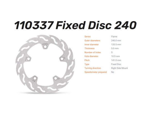 Moto-Master Bremsscheibe Flame hinten passend für Suzuki - 110337