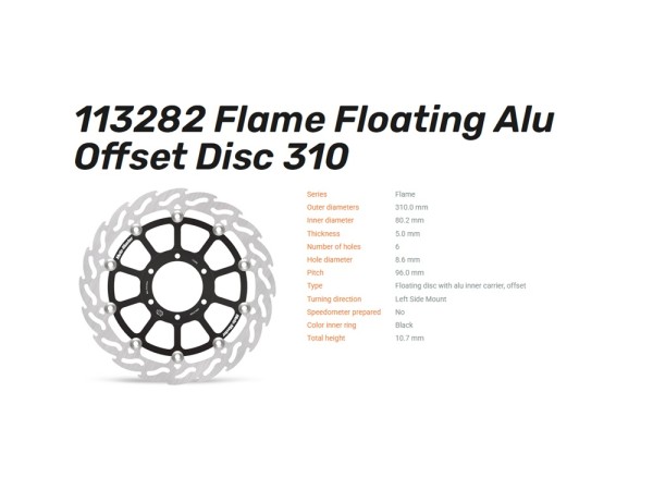 Moto-Master Bremsscheibe Flame Floating vorn passend für BMW R 1300 GS - 113282 113283