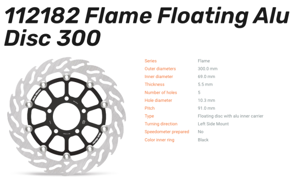 Moto-Master Bremsscheibe Floating-Alu Flame-Racing-Serie passend für Suzuki - 112182