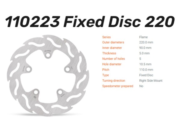 Moto-Master Bremsscheibe Flame hinten passend für Suzuki - 110223