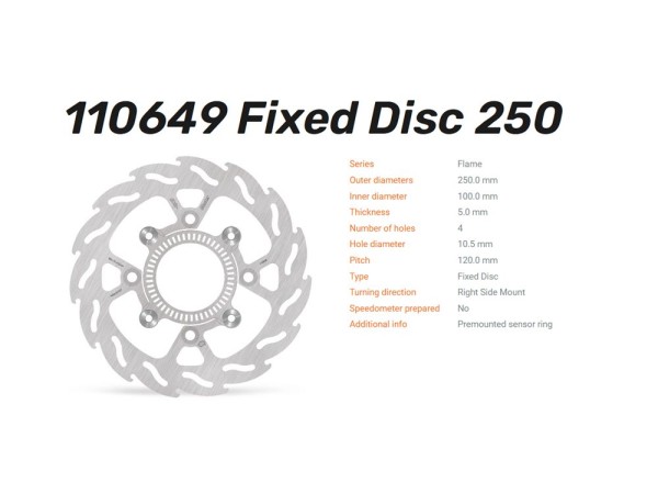 Moto-Master Bremsscheibe Flame hinten passend für Honda Vulcan / Versys - 110649