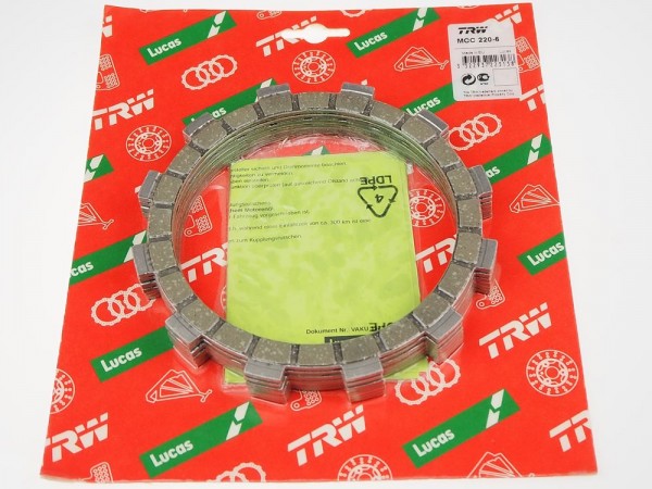 TRW Lucas Kupplungslamellenset (6 st.) MCC220-6 Kawasaki ZXR400 Bj.1989-1999