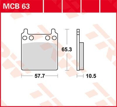 MCB63, mcb 63: Lucas Scheibenbremsbeläge hinten MCB63, mcb 63