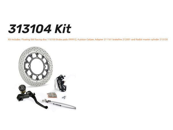 Supermoto Racing-Kit Halo T-Floating Ø 300 / 5,5 mm passend für Triumph TF 250 450 - 313103 313104