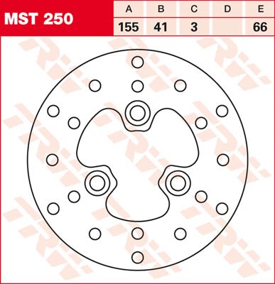 TRW Lucas Bremsscheibe vorn MST 250 mit ABE passend für MBK CW 50 Booster Road Bj. 93-95