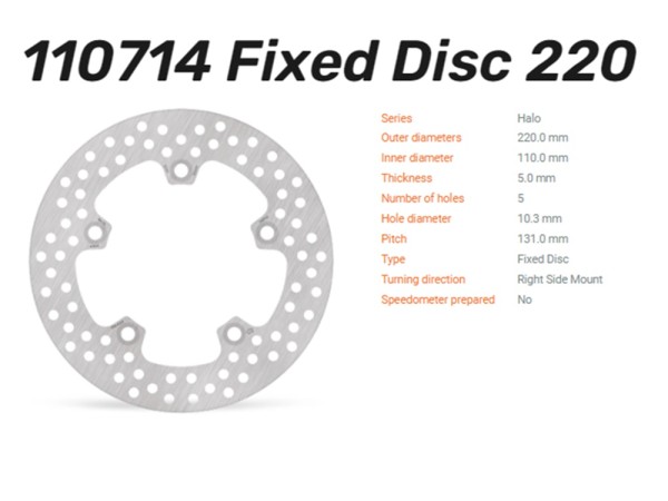 Moto-Master Bremsscheibe Halo hinten passend für Suzuki GSX-R 1000 / R - 110714