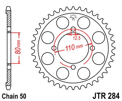 Kettenrad Stahl 37 bis 48 Zähne (530) passend für Honda CB650 CB750