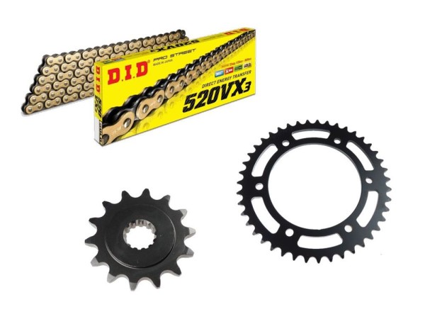 DID Kettensatz passend für Zontes T2 350 ABS (Bj.22-) DID520 diverse Kette