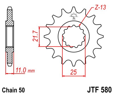 Kettenritzel 15 16 17 Zähne (530) passend für Yamaha