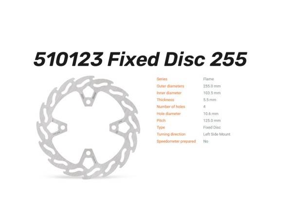 Moto-Master Bremsscheibe Flame hinten passend für Triumph Scrambler / Speed Twin 900 - 510123