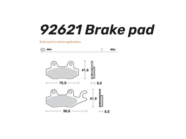 Moto-Master Nitro Bremsbelag Nitro vorn links - 92621