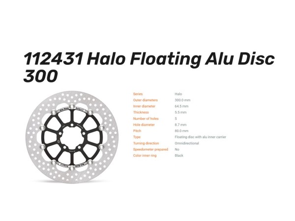 Moto-Master Bremsscheibe Halo Racing 5.5 passend für KTM Duke 990 - 112431