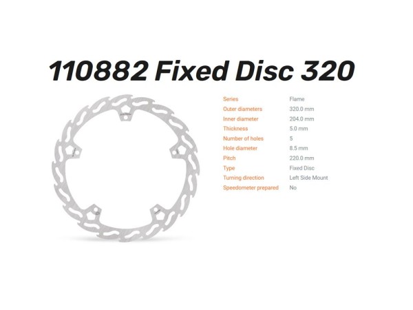 Moto-Master Bremsscheibe Flame vorn passend für KTM RC 125 200 390 (Bj.22-)