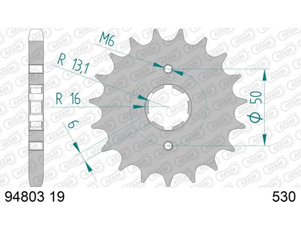 Kettenritzel 19 Zähne - (530) passend für Laverda 750 SF2 SF3 SFC / 1000 SFC