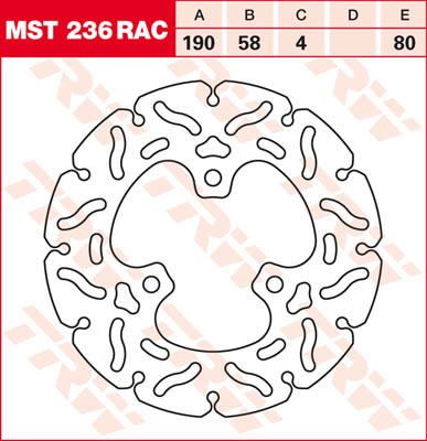 TRW Lucas Racing Bremsscheibe vorn MST 236 RAC mit ABE passend für Piaggio 50 Stalker Bj. 97-