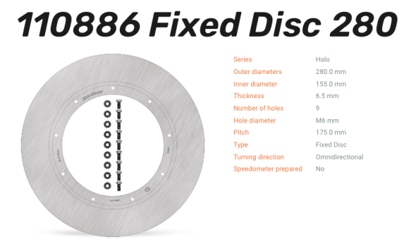 Moto-Master Bremsscheibe Halo vorne passend für Ducati / Laverda - 110886