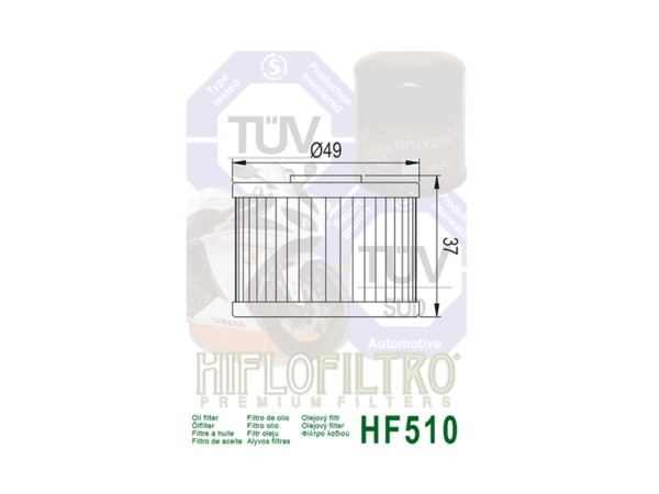 hiflo Ölfilter HF510 Motorradölfilter passend für Royal Enfield Himalayan / Scram / Sleet / Guerrill
