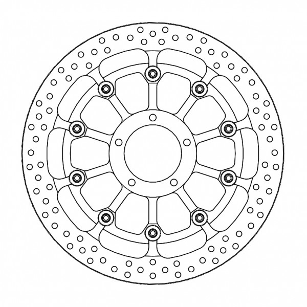 Bremsscheibe Halo T-Floating Supermoto Racing Ø 329 / 6,0mm vorne passend für Ducati Panigale / Stre