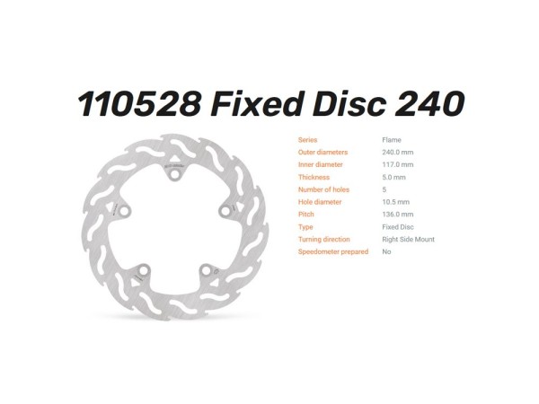 Moto-Master Bremsscheibe Flame hinten passend für Honda CTX 700 / NC 700 / NC 750 - 110528