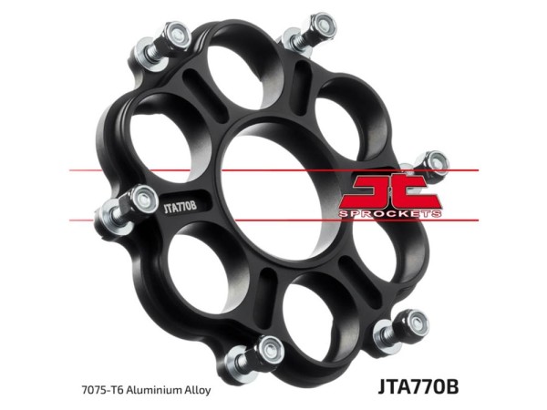 Adapter JTA770B für Alukettenräder passend für Ducati (520,525,530) in Farbe schwarz