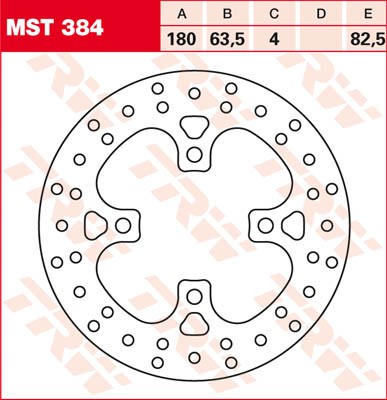 TRW Lucas Bremsscheibe vorn MST 384 mit ABE passend für KTM XC 505 Bj. 08-