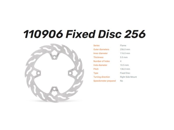Moto-Master Bremsscheibe Flame hinten passend für Honda CMX 1100 Rebel / NT 1100 - 110906