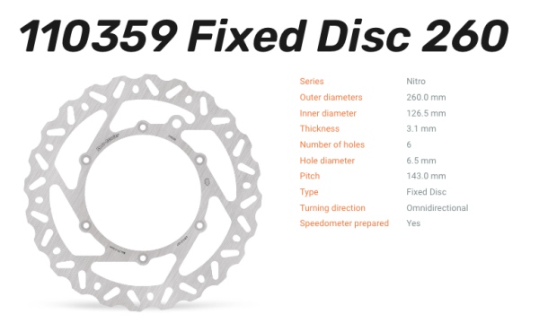 Moto-Master Bremsscheibe Nitro vorne passend für GasGas/Husaberg/Huqvarna/KTM - 110359