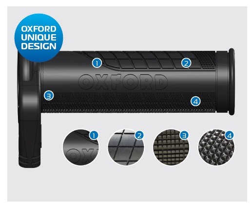 Universal-Heizgriffe Touring Premium OF691 für Lenker 22 mm / 25 mm mit Wärmeregler