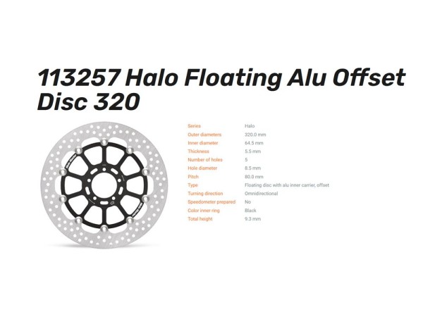 Moto-Master Bremsscheibe Halo Racing 5.5 Floating passend für KTM 890 SMT - 113257