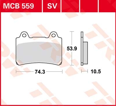 MCB559SV, mcb 559 sv: Lucas Vorderrad Sinterbelag