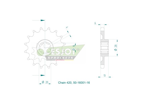 Kettenritzel Stahl CNC 16 17 Zähne (420) passend für TM Racing SMX 85 / MX 100