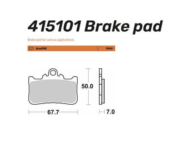 Moto-Master Bremsbelag vorn Sinter Road Pro 415101
