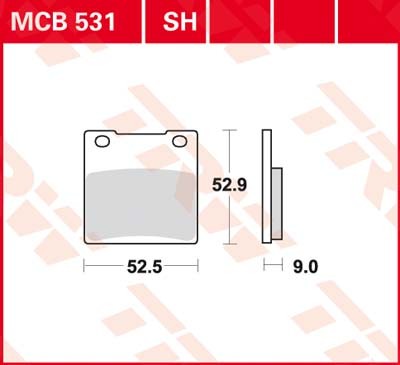 Lucas-TRW/SBS Hinterrrad SINTER-Bremsbelag mcb531SV