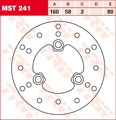 TRW Lucas Bremsscheibe vorn MST 241 mit ABE passend für SYM 125 Megalo Bj. 00-