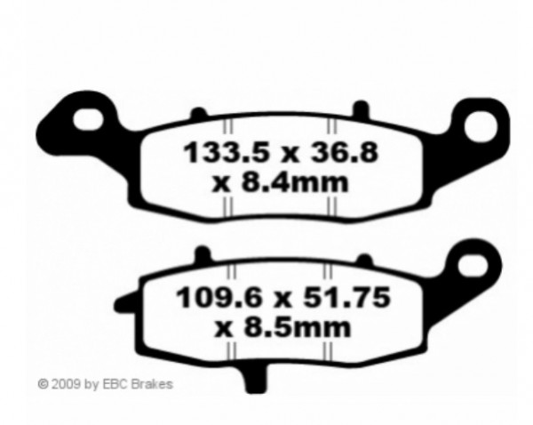 EBC Bremsbelag Sinter FA231HH vorn passend für Suzuki SFV 650 Gladius (Bj.09-)