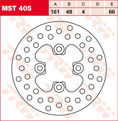 TRW Lucas Bremsscheibe vorn MST 405 mit ABE passend für Derbi DXR 250 Bj. 04-