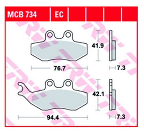 MCB734 Lucas Scheibenbremsbeläge vorn