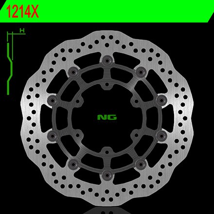 Bremsscheibe vorn NG 1214XG / NG1214XG schwimmend Alu wavy passend für Suzuki GSX-R 600 750 1000