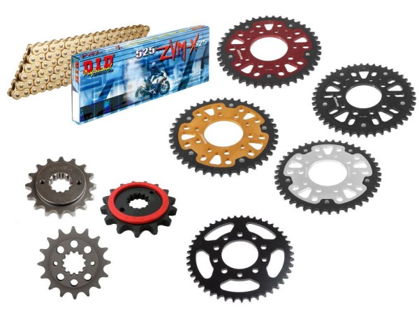 DID Kettensatz passend für Honda RD07 XRV 750 AfricaTwin RD07 (Bj.93-03) DID525ZVM-X2 Kette