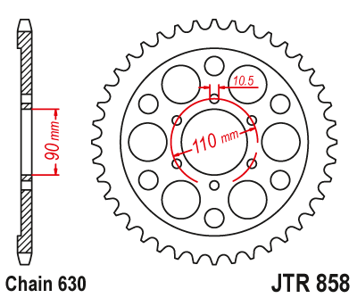 Kettenrad 35Z - (630) passend für Yamaha TR1 XV 1000