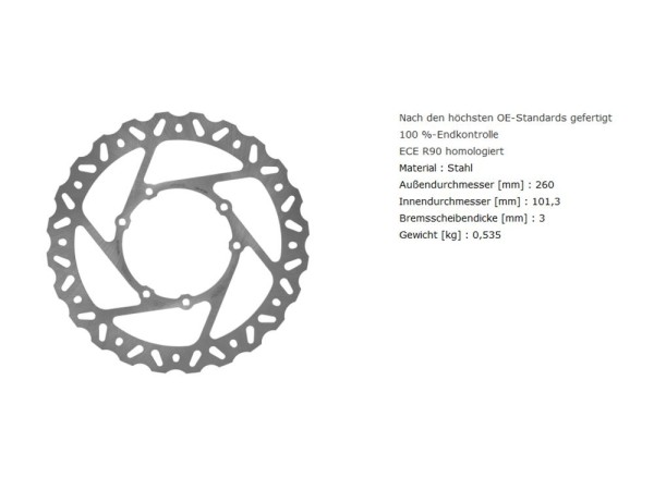 TRW Lucas Bremsscheibe MST281EC passend für Honda CRF 250 R / CRF 450 R