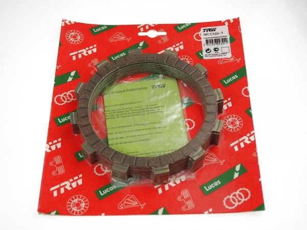 TRW Lucas Kupplungslamellenset (7 st.) passend für Yamaha MCC424-7 passend für Yamaha 850 XS 4H1 Bau