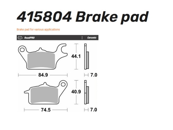 Moto-Master Bremsbelag vorn passend für Honda AFS 110 Wave / Super Cub - 415804